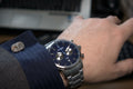 Montre Homme Chronographe Amber Time – Acier Inoxydable, Étanche 50m